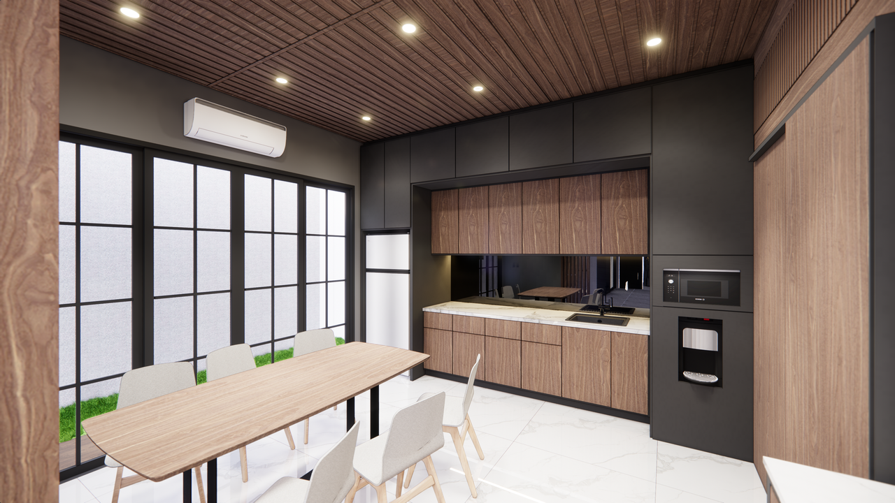 services-04 Sleek and modern dining room showcasing minimalist interior design and furniture.